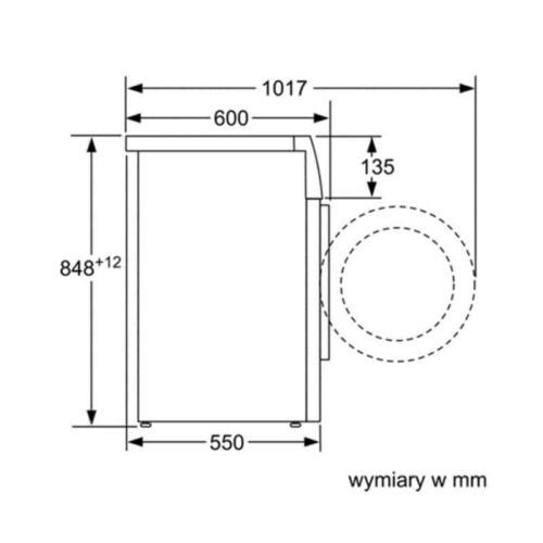 Kích thước máy giặt Bosch WAN2006BPL
