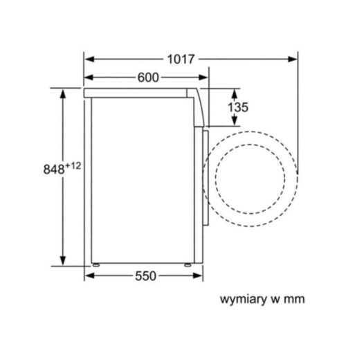 Kích thước máy giặt Bosch WAN2426GPL