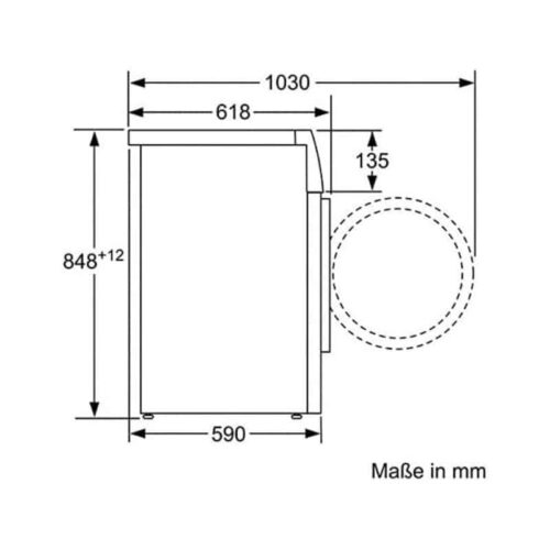 Kích thước máy giặt Bosch WAT24340PL