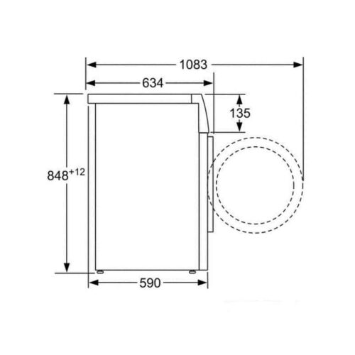 Kích thước máy giặt Bosch WAW24440PL