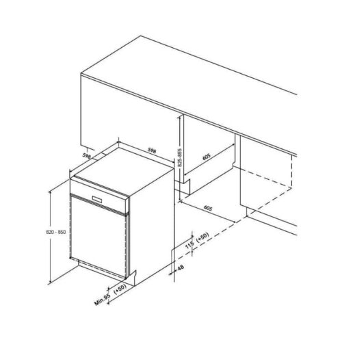 Kích thước máy rửa bát Eurosun SMS80EU15E