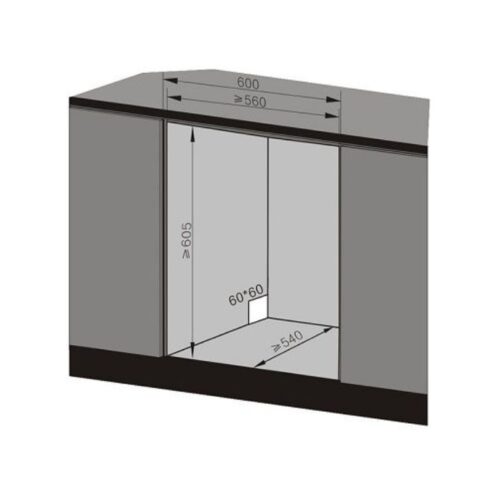 Kích thước lắp đặt máy rửa bát Texgio TG-BI205