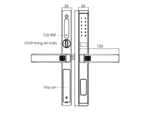 Khóa cửa điện tử chống nước Demax SL588 AG 3 sl588 ag 1