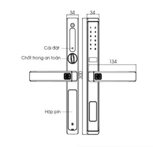 Khóa cửa điện tử chống nước Demax SL688 GS Lux App Wifi 3 sl688 gs lux app wifi 1