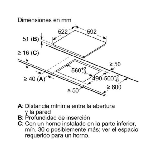 Kích thước bếp từ Bosch PUJ631BB5E