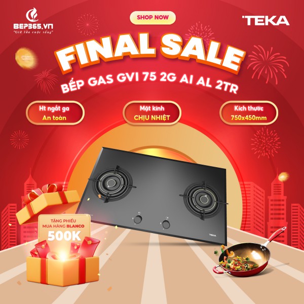 Bếp ga TEKA GVI 75 2G AI AL 2TR