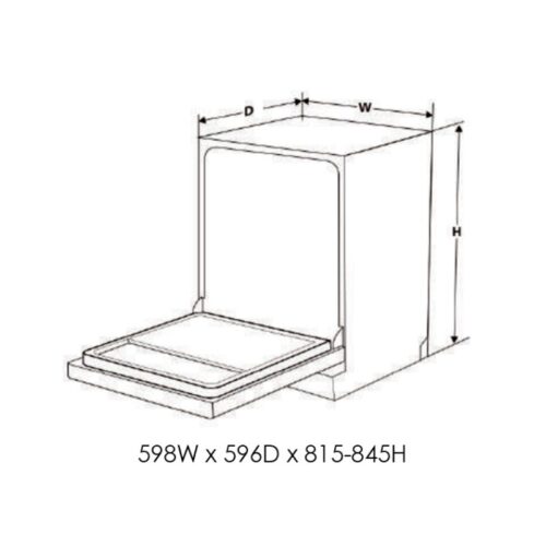 Kích thước máy rửa bát Eurogold EUW85TL16BV