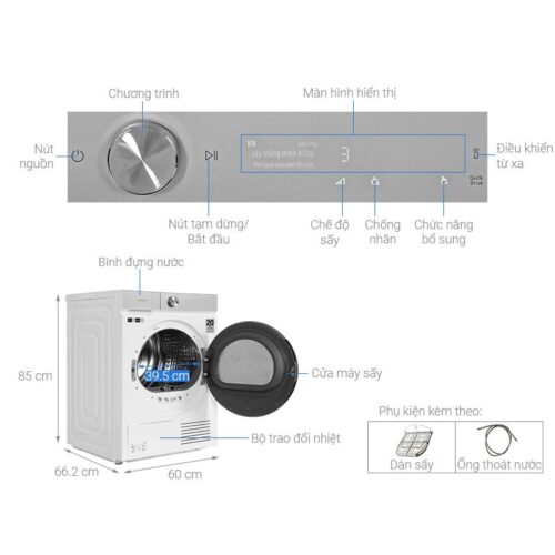 kich thuoc may say bom nhiet samsung 9 kg dv90bb9440gh sv